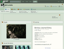 Tablet Screenshot of dark-umeko.deviantart.com