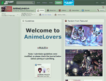 Tablet Screenshot of animelovers.deviantart.com