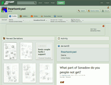 Tablet Screenshot of iheartsonicyaoi.deviantart.com