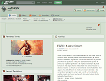 Tablet Screenshot of mat99gfx.deviantart.com