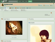 Tablet Screenshot of deaddemented.deviantart.com