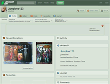 Tablet Screenshot of jumplove123.deviantart.com