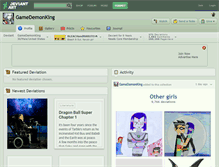 Tablet Screenshot of gamedemonking.deviantart.com