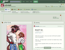 Tablet Screenshot of calicokatt.deviantart.com