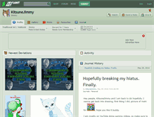 Tablet Screenshot of kitsunejimmy.deviantart.com