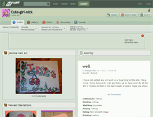 Tablet Screenshot of cute-girl-nick.deviantart.com