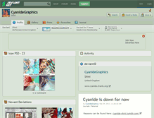 Tablet Screenshot of cyanidegraphics.deviantart.com