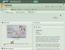 Tablet Screenshot of maplewolf.deviantart.com