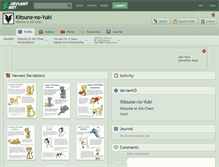 Tablet Screenshot of kitsune-no-yuki.deviantart.com