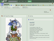 Tablet Screenshot of kazewolf.deviantart.com