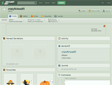Tablet Screenshot of crazylicious85.deviantart.com