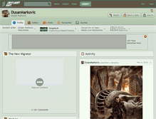 Tablet Screenshot of dusanmarkovic.deviantart.com