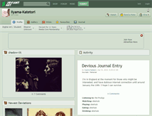 Tablet Screenshot of iiyama-katetori.deviantart.com