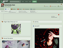 Tablet Screenshot of komoriuta-chan.deviantart.com
