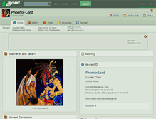 Tablet Screenshot of phoenix-lord.deviantart.com