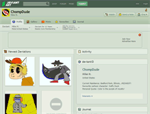 Tablet Screenshot of chompdude.deviantart.com