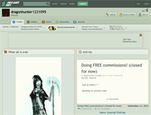 Tablet Screenshot of dragonhunter1231095.deviantart.com
