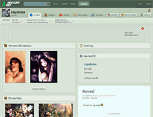 Tablet Screenshot of cayaluna.deviantart.com