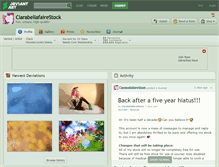 Tablet Screenshot of clarabellafairestock.deviantart.com