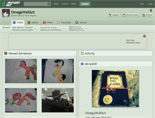 Tablet Screenshot of omegawolfart.deviantart.com