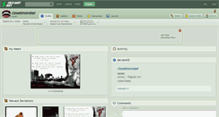 Desktop Screenshot of closetmonster.deviantart.com