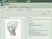 Tablet Screenshot of darkwolfx.deviantart.com