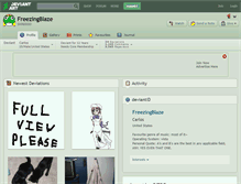 Tablet Screenshot of freezingblaze.deviantart.com
