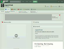 Tablet Screenshot of organicfreak.deviantart.com