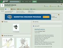 Tablet Screenshot of mysticalcreatures.deviantart.com