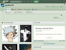 Tablet Screenshot of manaboy100.deviantart.com