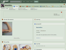 Tablet Screenshot of kanumbra.deviantart.com