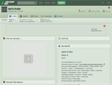 Tablet Screenshot of darkvinder.deviantart.com