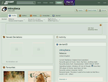 Tablet Screenshot of minxybeca.deviantart.com