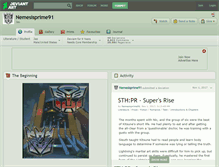 Tablet Screenshot of nemesisprime91.deviantart.com