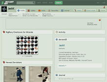 Tablet Screenshot of jackx.deviantart.com