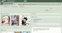 Desktop Screenshot of hunterxhunterfans.deviantart.com