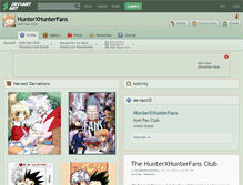 Tablet Screenshot of hunterxhunterfans.deviantart.com