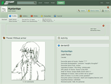 Tablet Screenshot of hunterman.deviantart.com