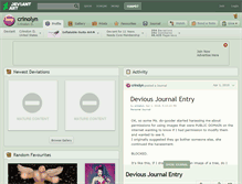 Tablet Screenshot of crinolyn.deviantart.com