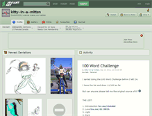 Tablet Screenshot of kitty--in--a--mitten.deviantart.com