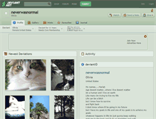 Tablet Screenshot of neverwasnormal.deviantart.com