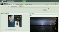 Desktop Screenshot of dragon181.deviantart.com