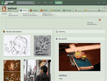 Tablet Screenshot of leafdust.deviantart.com