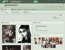 Tablet Screenshot of ephemeraismylove.deviantart.com