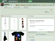 Tablet Screenshot of jeenjeen.deviantart.com