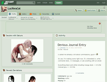 Tablet Screenshot of luciferacat.deviantart.com