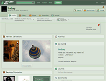 Tablet Screenshot of lindsay.deviantart.com