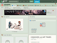 Tablet Screenshot of animefeet.deviantart.com