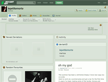 Tablet Screenshot of lepetitemorte.deviantart.com