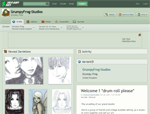 Tablet Screenshot of grumpyfrog-studios.deviantart.com